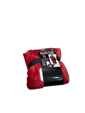 NWT Oklahoma Sooners 60X80  Logo Patch Team Color "Bloncho" Sherpa